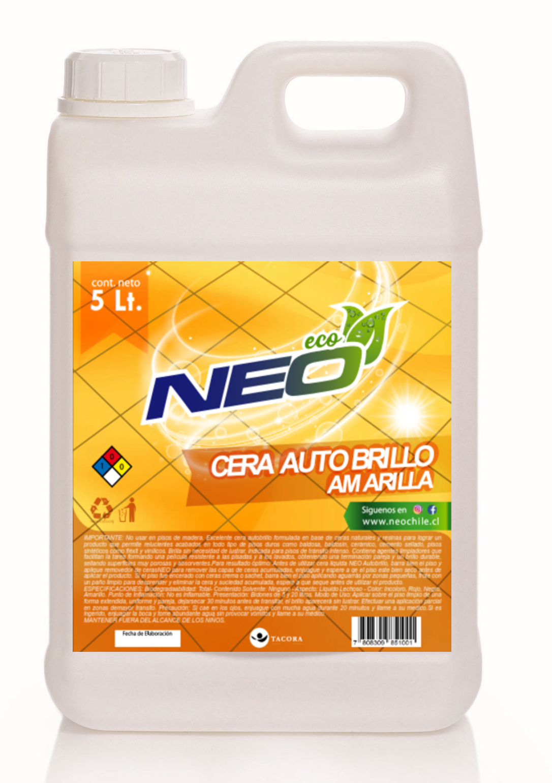 Cera Autobrillo Amarilla 5 Lt.