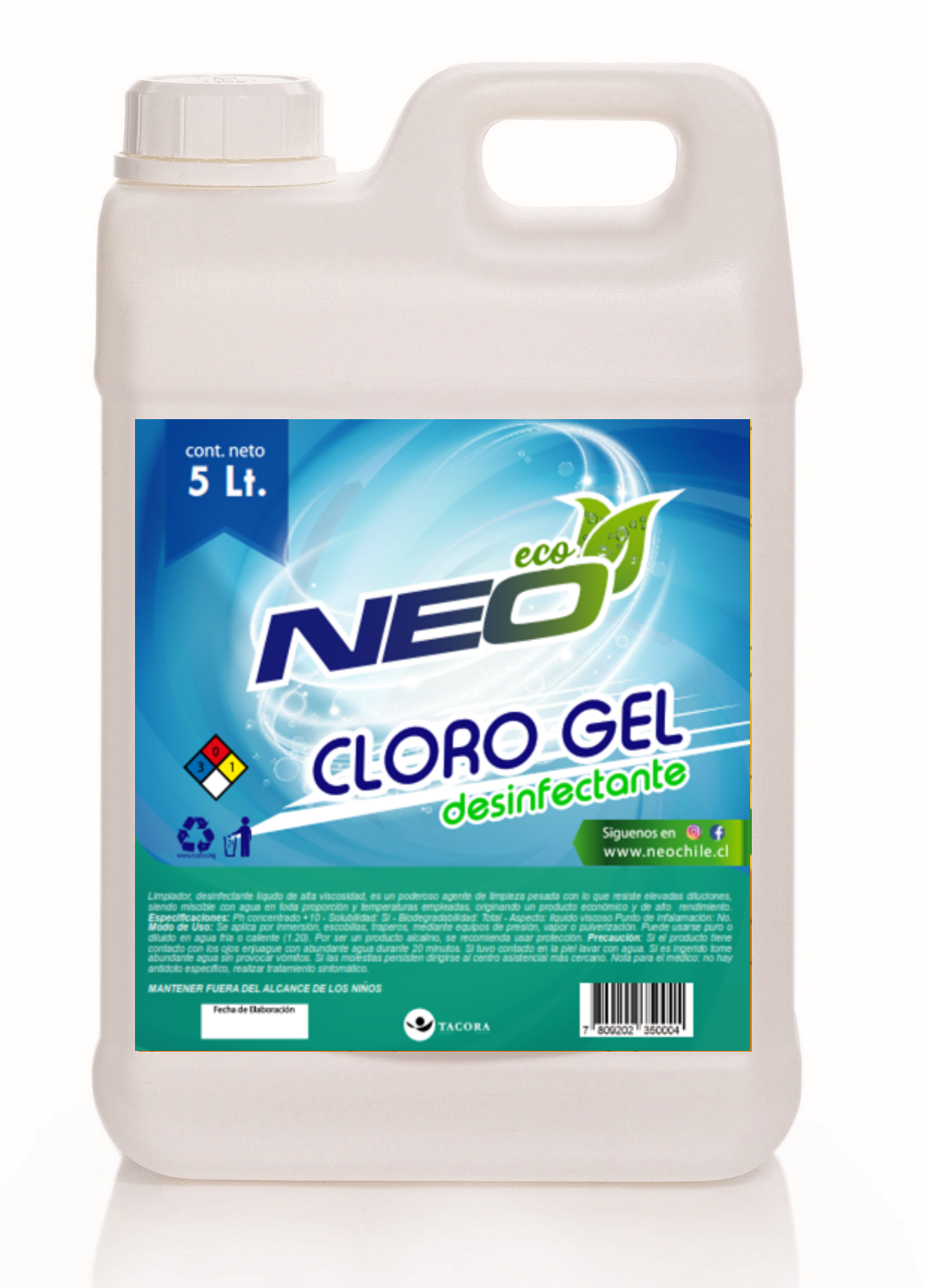 Cloro Gel 5 Lt.
