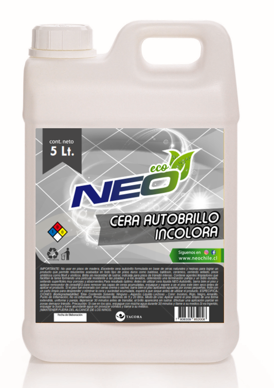 Cera Autobrillo Incolora 5 Lt.